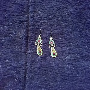 Beautiful Handmade Multi Stone Chandelier Earring